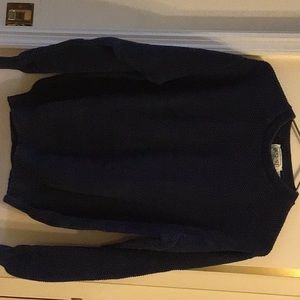 100% cotton navy sweater